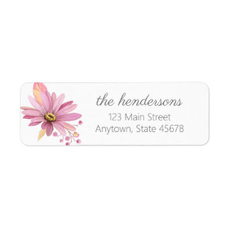 Spring Pink Daisy Watercolor