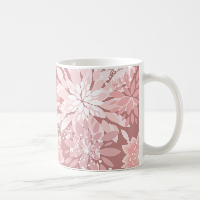 Spring  pink flora patterns coffee mug (Right)