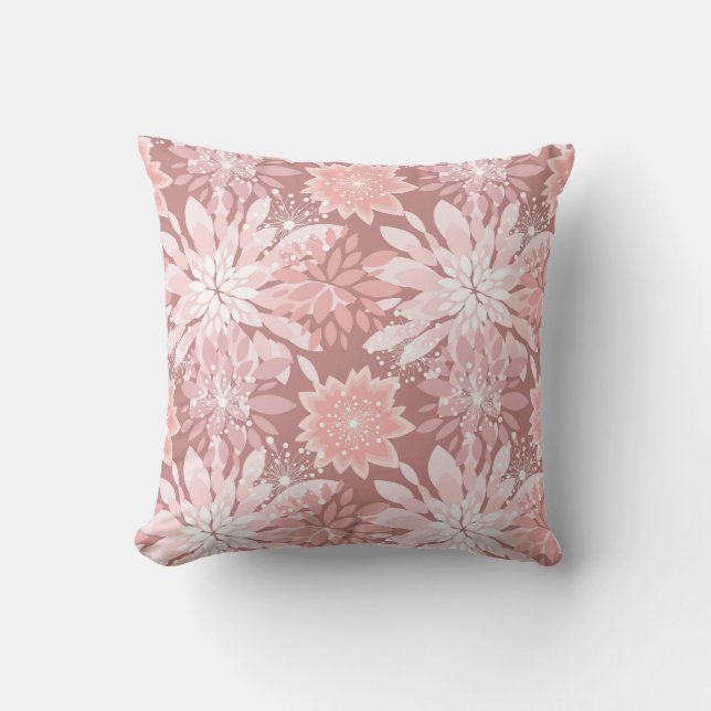 Spring  pink flora patterns cushion (Front)
