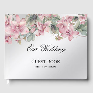 Spring Pink Floral Guest Book
