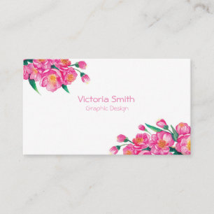 Spring Pink Flower Floral Cherryblossom Business Card