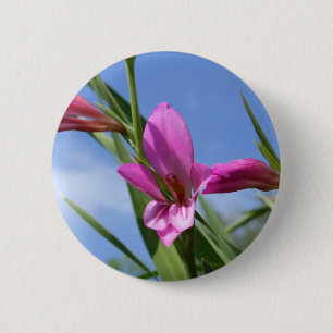 Spring Pink Flowers Button