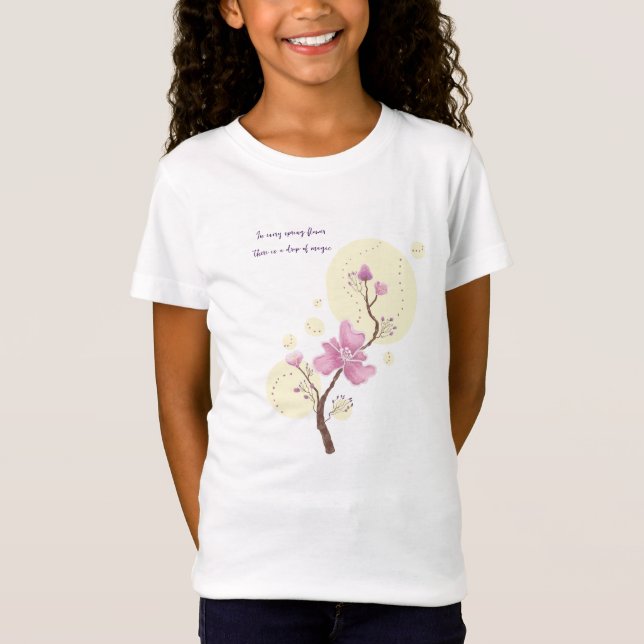  Spring pink   flowers  T-Shirt (Front)