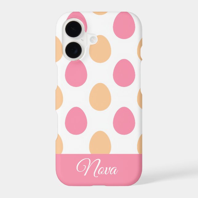 Spring Pink Peach Easter Eggs  (Back)