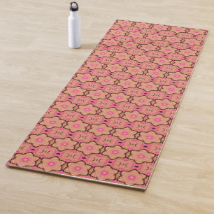 Spring Pink Rose Abstract Yoga Mat
