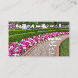 Spring Pink Walkway Garden Business Card