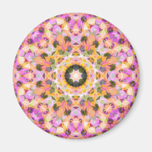 Spring Pink Yellow Green Star for Springtime Magnet