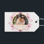 Spring Pinks Watercolor Floral Save The Date Gift Tags<br><div class="desc">Celebrate in style with these stylish and very trendy wedding save the date tags. This design is easy to personalise with your special event wording and your guests will be thrilled when they receive these fabulous tags.</div>