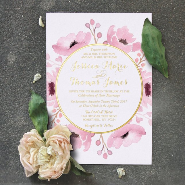 Spring Pinks Watercolor Floral Wedding Collection (Creator Uploaded)