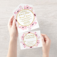 Spring Pinks Watercolor Floral Wedding Collection