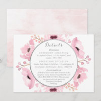Spring Pinks Watercolor Floral Wedding Details