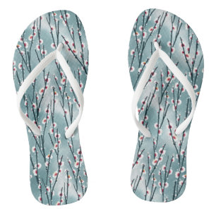 Spring Plum Blossom Floral Pattern Jandals