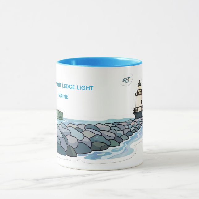 SPRING POINT LEDGE LIGHT, MAINE MUG (Center)