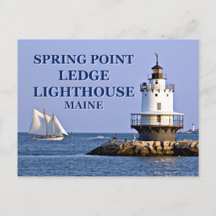 Spring Point Ledge Lighthouse, Maine Postcard