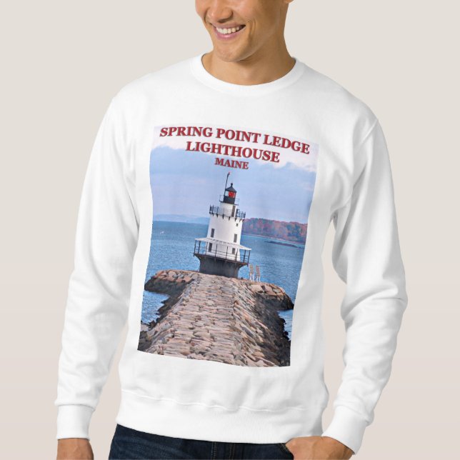 Spring Point Ledge Lighthouse, Maine Sweatshirt (Front)