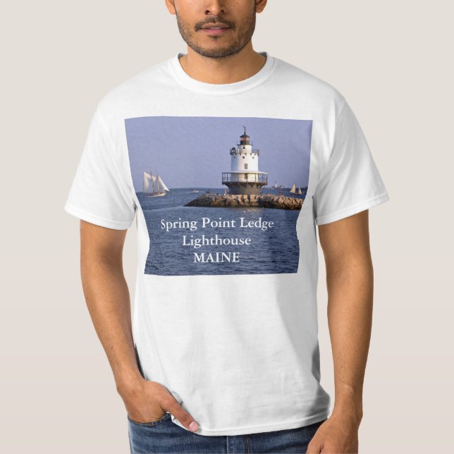 Spring Point Ledge Lighthouse, Maine T-Shirt (Front)