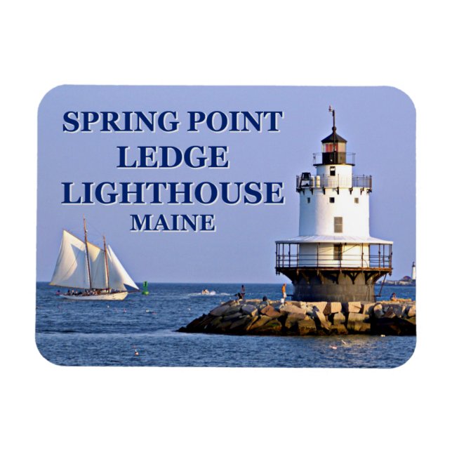 Spring Point Ledge Lighthouse, Photo Magnet (Horizontal)
