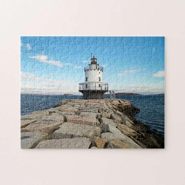 Spring Point Ledge Lighthouse South Portland Maine Jigsaw Puzzle (Horizontal)