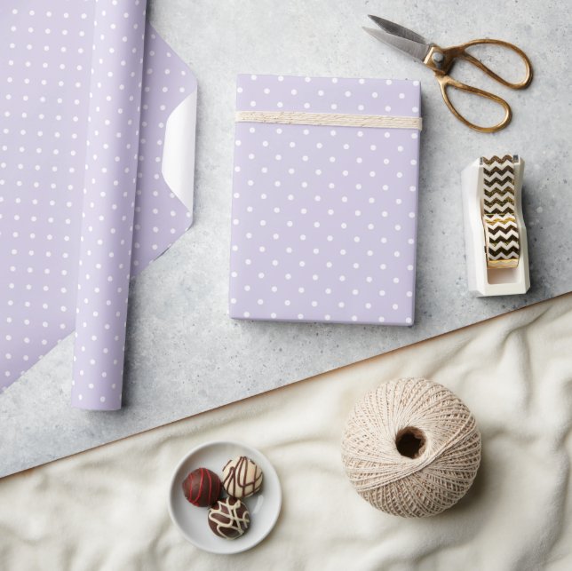 Spring Polka Dots Classic | Dusty Lavender Wrapping Paper (Crafts)