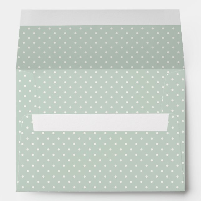 Spring Polka Dots Classic | Muted Sage Envelope (Back (Bottom))