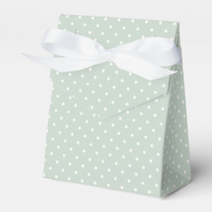 Spring Polka Dots Classic Muted Sage Favour Box