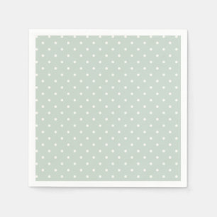 Spring Polka Dots Classic Muted Sage Napkin