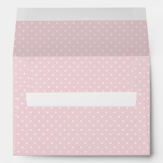 Spring Polka Dots Classic | Soft Blush Envelope (Back (Bottom))