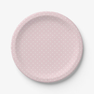 Spring Polka Dots Classic   Soft Blush Paper Plate