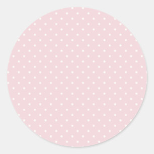 Spring Polka Dots Classic   Soft Blush Round Sticker