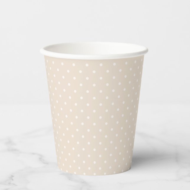 Spring Polka Dots Classic | Soft Linen Paper Cups (Front)