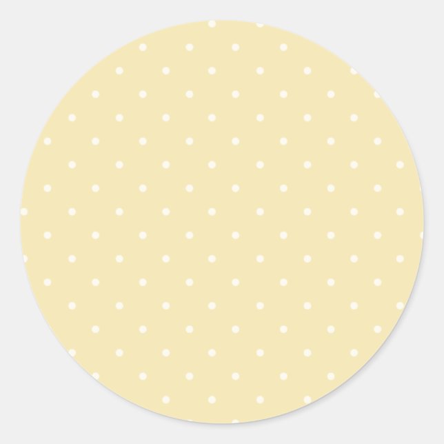 Spring Polka Dots Micro | Buttercream Classic Round Sticker (Front)