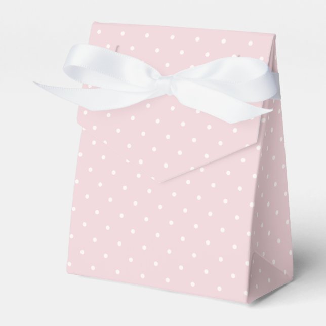 Spring Polka Dots Micro | Soft Blush Favour Box (Front Side)