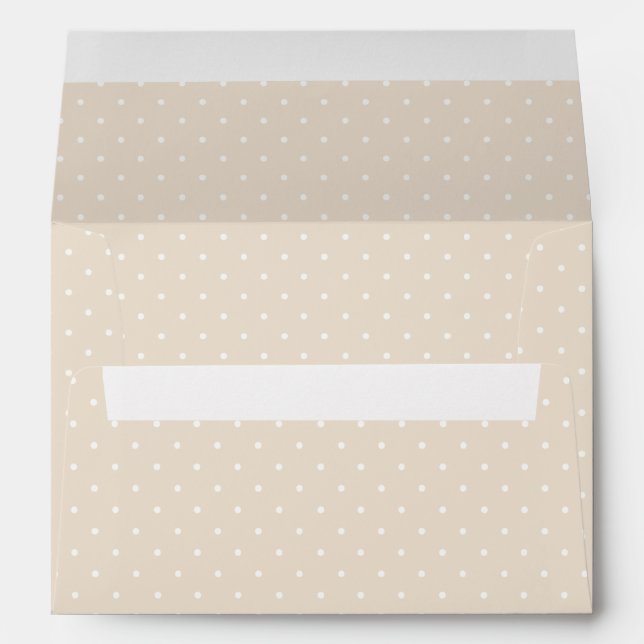 Spring Polka Dots Micro | Soft Linen Envelope (Back (Bottom))
