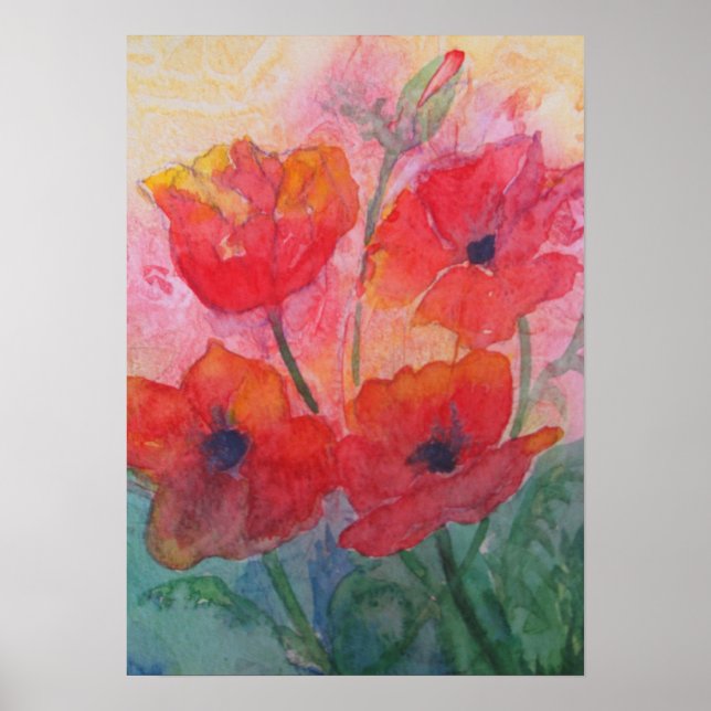 Spring Poppies Poster (Front)