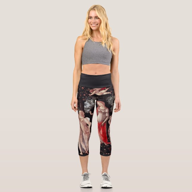 Spring Primavera Sandro Botticelli Renaissance Capri Leggings (Front)