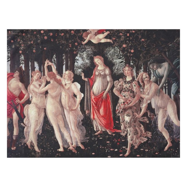 Spring Primavera Sandro Botticelli Renaissance Tablecloth (Front (Horizontal))