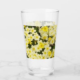 Spring Primroses Glass Tumbler