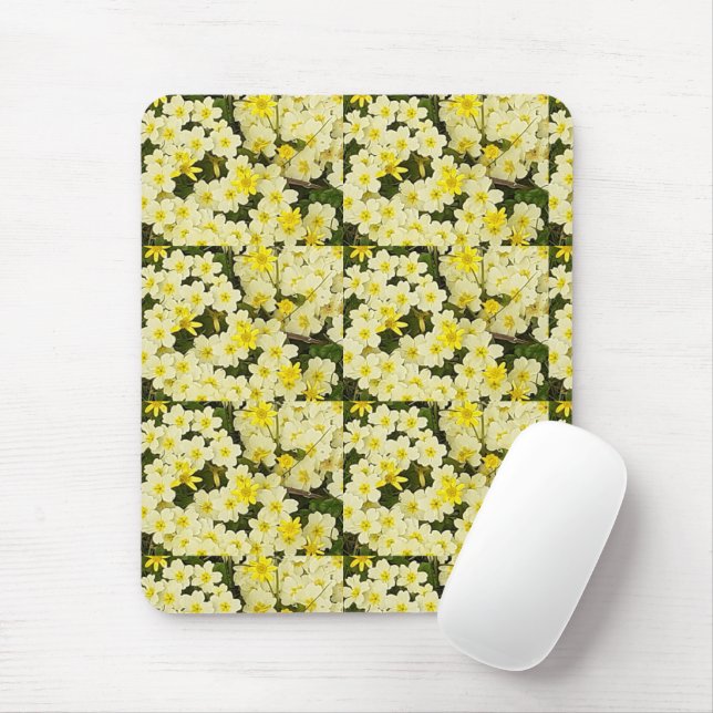 Spring Primroses Mouse Pad (With Mouse)