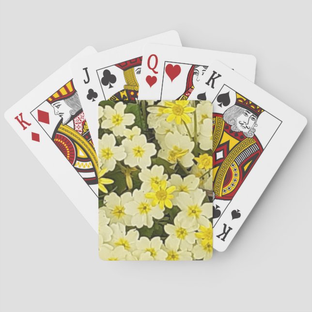 Spring Primroses Playing Cards (Back)