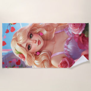 Spring princess  beach towel