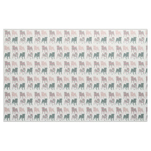 Spring Pugs - Silhouette Fabric