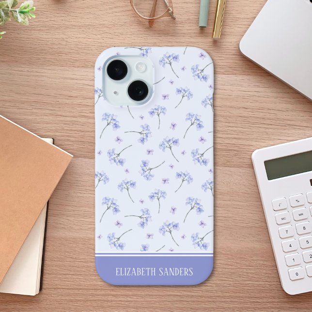 Spring Purple Flowers Pattern Case-Mate iPhone Case (Creator Uploaded)