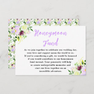 Spring Purple Flowers with Foliage Enclosure Card