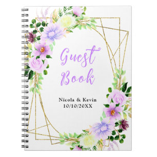 Spring Purple Flowers with Foliage Notebook
