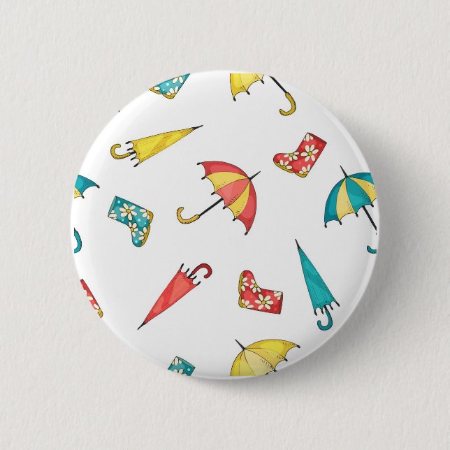 Spring Rain I 6 Cm Round Badge (Front)