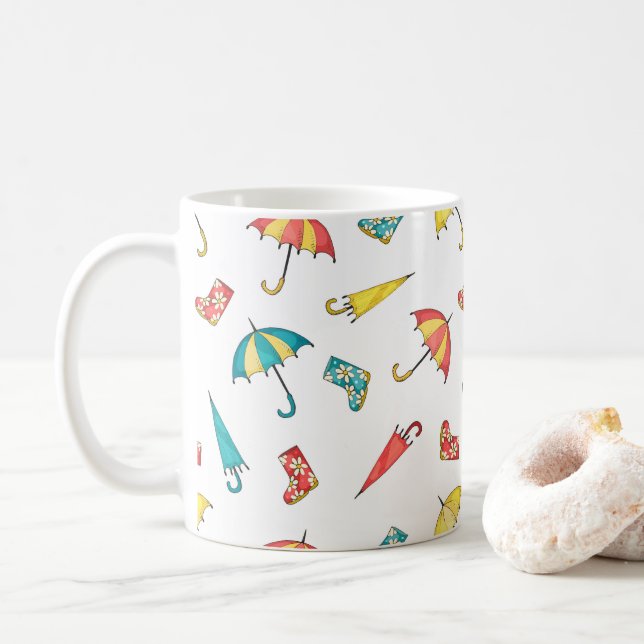 Spring Rain I Coffee Mug (With Donut)