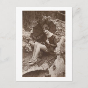 Spring rain postcard