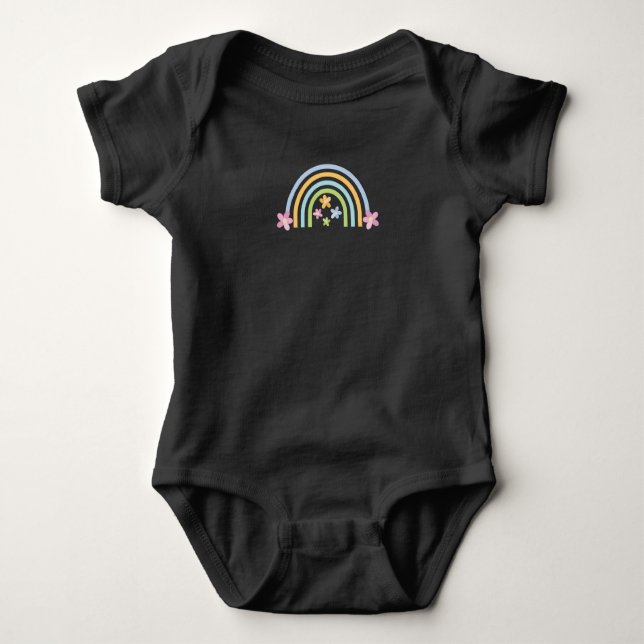 Spring Rainbow Icon Baby Bodysuit (Front)