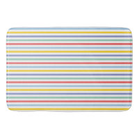 Spring Rainbow Striped Bath Mat