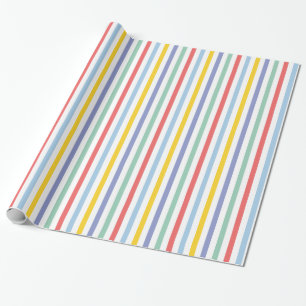 Spring Rainbow Stripes Pattern Gift Wrap
